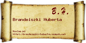 Brandeiszki Huberta névjegykártya